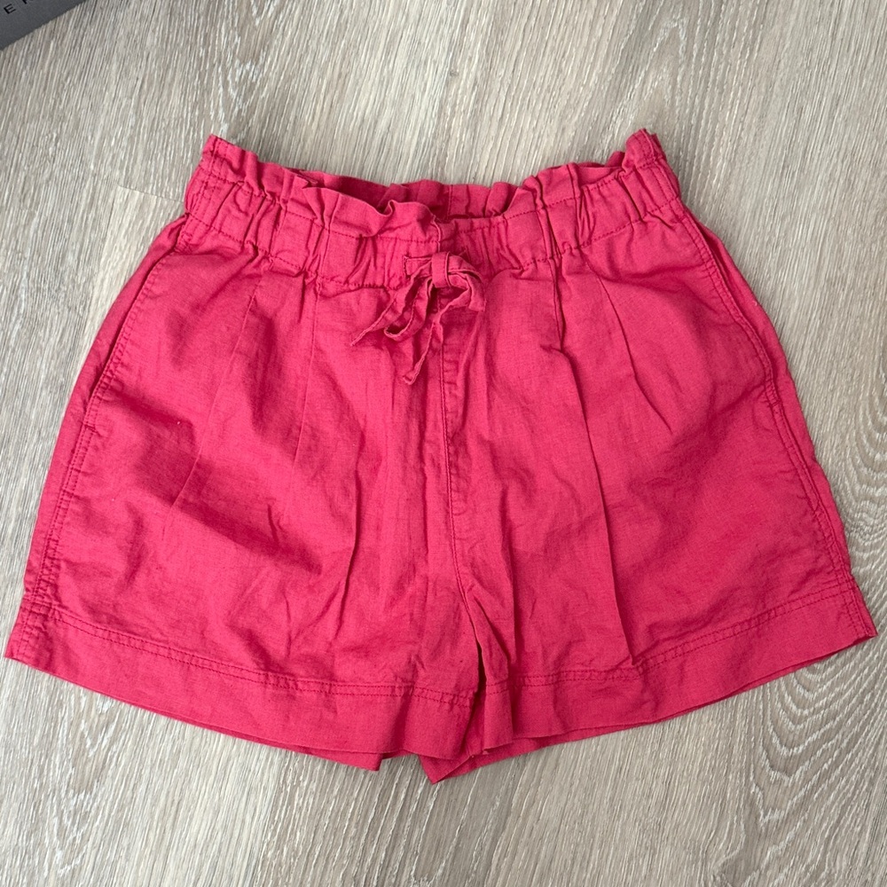Uniqlo Women's Linen High Waist Drawstring Shorts